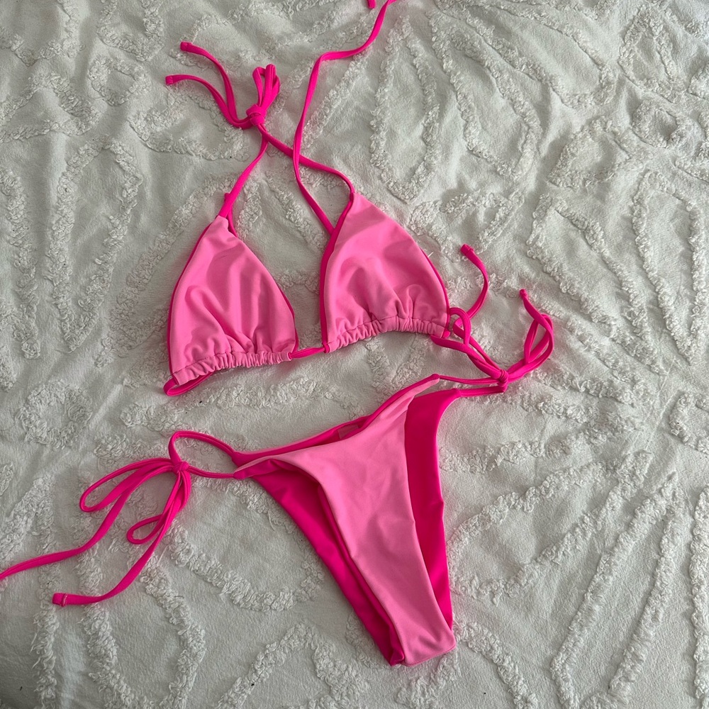 Pink Triangle Bikini Set